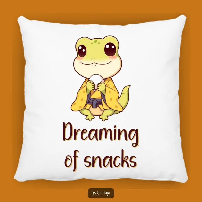 Funny Gecko Rice Ball Pillow: Cozy Comfort for Happy Eaters