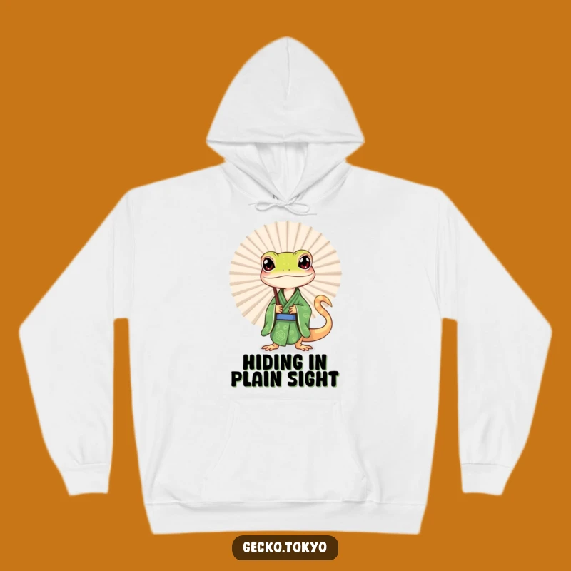 Funny Gecko Fan Peek Hoodie: Cozy Mystery with a Humorous Reptilian Touch