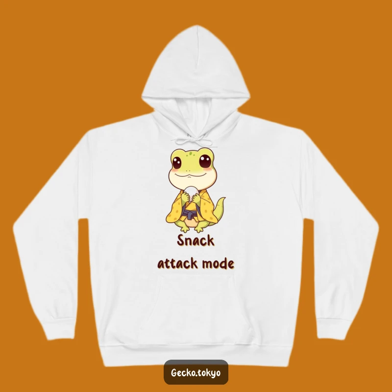 Funny Gecko Rice Ball Hoodie: Cozy Comfort for Happy Eaters