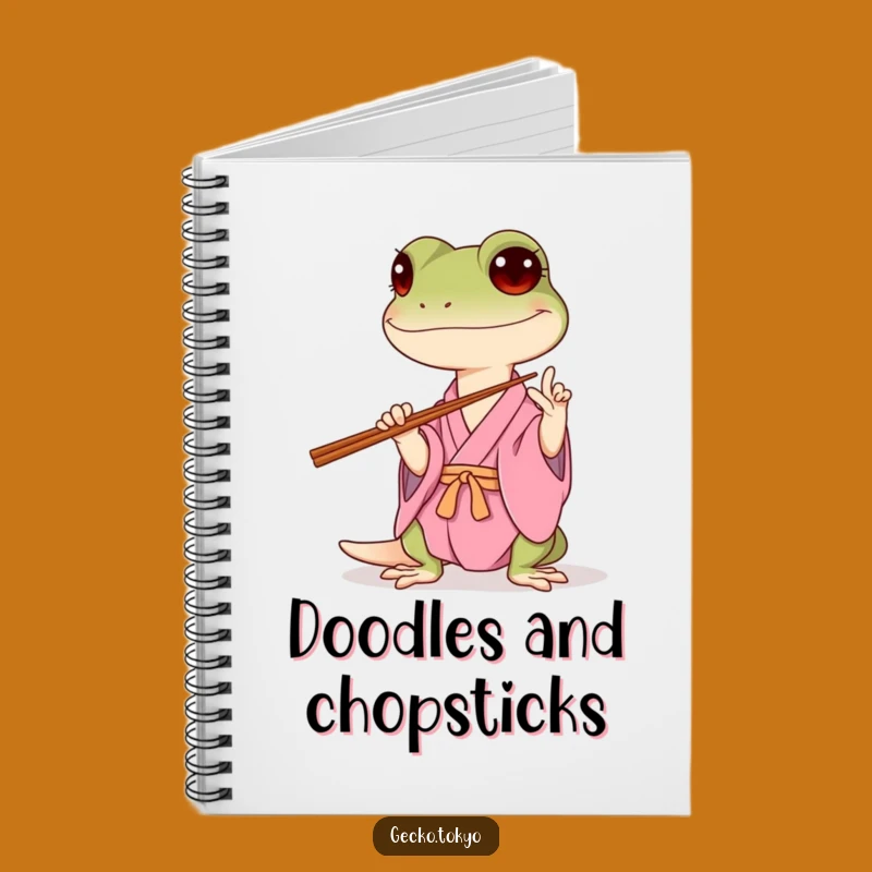 Funny Gecko Chopsticks Notebook: Jot Down Ideas with Wobbly Flair